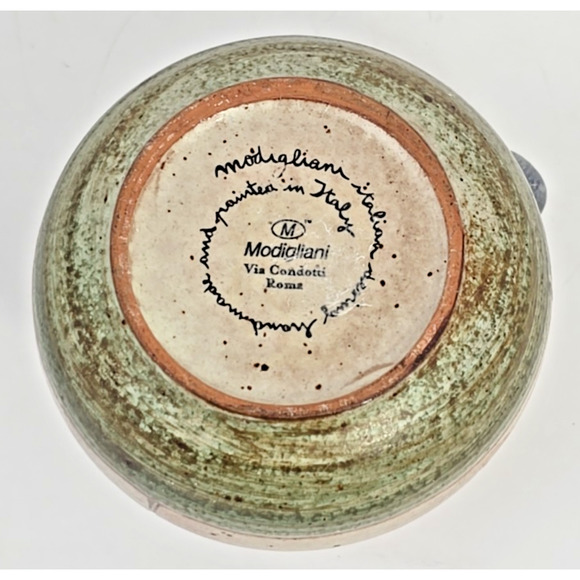 Modigliani Via Condotti Roma 3.5"H Creamer Original Painted Vintage U324 - Picture 7 of 8